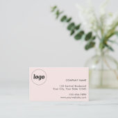 Visite Carte de rendez-vous client avec texte de logo sim (Debout devant)