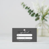 Visite Carte de rendez-vous client Black Luxury QR Code L (Debout devant)