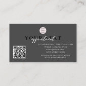 Visite Carte de rendez-vous client Black Luxury QR Code L (Dos)