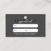 Visite Carte de rendez-vous client Black Luxury QR Code L (Devant)