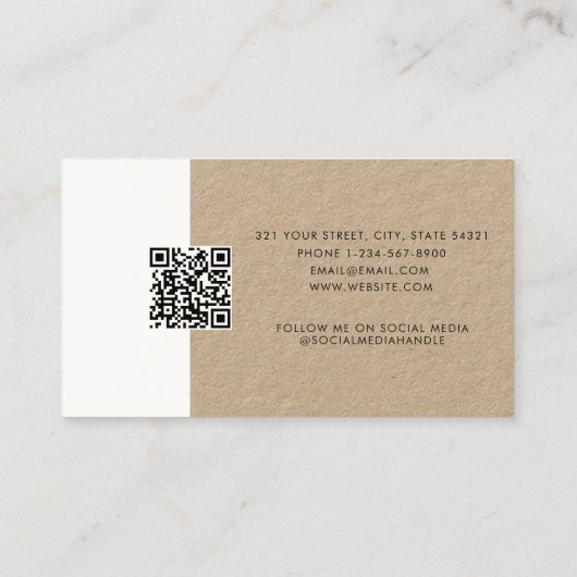 Visite Carte de rendez-vous client Code QR Logo d'affaire (Dos)