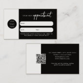 Visite Carte de rendez-vous client Code QR Logo d'affaire (Devant / Derrière)