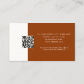 Visite Carte de rendez-vous client Code QR Logo de l'entr (Dos)