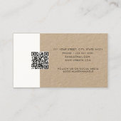 Visite Carte de rendez-vous client Code QR Logo d'entrepr (Dos)