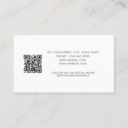 Visite Carte de rendez-vous client d'entreprise Code QR é (Dos)