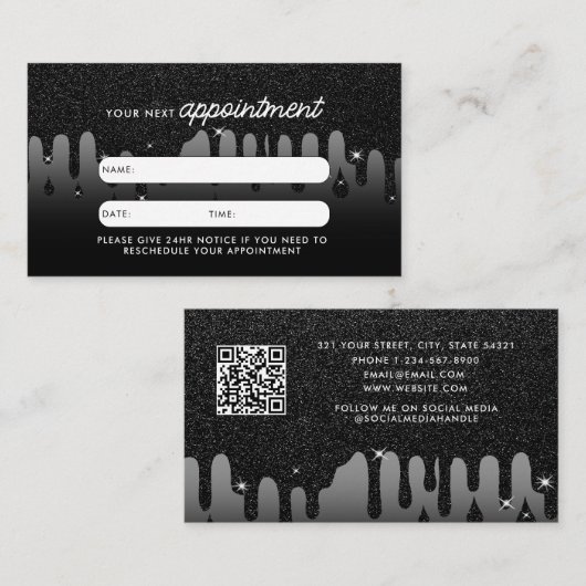 Visite Carte de rendez-vous client d'entreprise Parties s (Devant / Derrière)