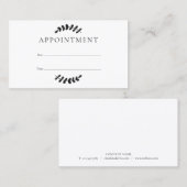 Visite Carte de rendez-vous client Laurel Feuille (Devant / Derrière)