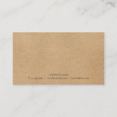 Visite Carte de rendez-vous client Laurel Feuille Rustic (Dos)