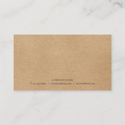 Visite Carte de rendez-vous client Laurel Feuille Rustic (Dos)