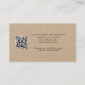 Visite Carte de rendez-vous client professionnel QR Code (Dos)