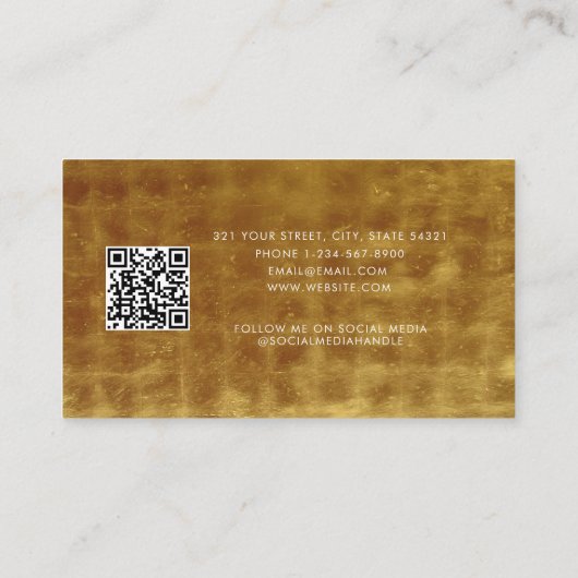 Visite Carte de rendez-vous client professionnel QR Code (Dos)