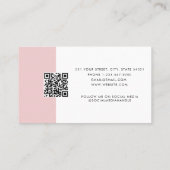 Visite Carte de rendez-vous client rose Code QR Logo d'af (Dos)