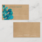 Visite Carte de rendez-vous client rustique Eucalyptus (Devant / Derrière)