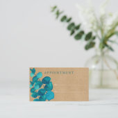 Visite Carte de rendez-vous client rustique Eucalyptus (Debout devant)
