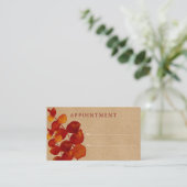 Visite Carte de rendez-vous client rustique Eucalyptus (Debout devant)
