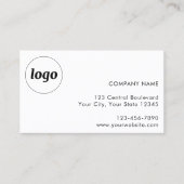 Visite Carte de rendez-vous client simple logo et texte (Devant)