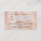 Visite Carte de rendez-vous de ciseaux de coiffeur en or  (Dos)