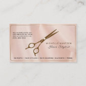 Visite Carte de rendez-vous de ciseaux de coiffeur en or  (Devant)