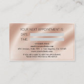 Visite Carte de rendez-vous de ciseaux de coiffeur Rose G (Dos)
