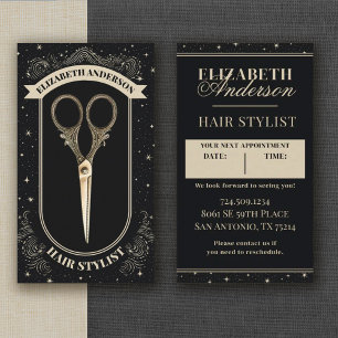 Visite Carte de rendez-vous de coiffeur Ciseaux Vintage