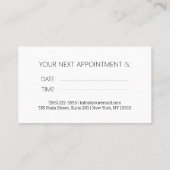 Visite Carte de rendez-vous de coiffure moderne en noir b (Dos)