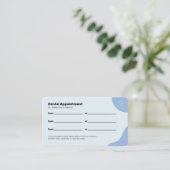 Visite Carte de rendez-vous de dentiste bleue (Debout devant)