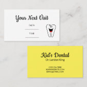Visite Carte de rendez-vous de dentiste dentaire (Devant / Derrière)