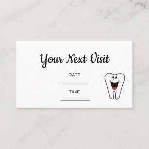 Visite Carte de rendez-vous de dentiste dentaire