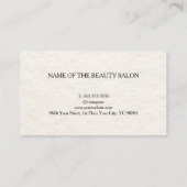 Visite Carte de rendez-vous de salon de beauté (Dos)
