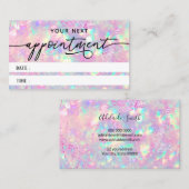 Visite carte de rendez-vous de texture opale brillante (Devant / Derrière)