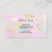 Visite carte de rendez-vous de texture opale rose (Dos)