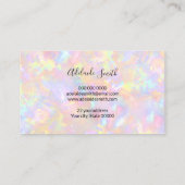 Visite carte de rendez-vous de texture opale rose (Dos)