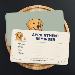 Visite Carte de rendez-vous de toilettage pour animaux de