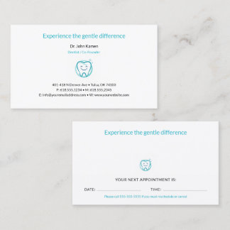 Visite Carte de rendez-vous dentaires | Dentiste