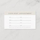 Visite Carte de rendez-vous Dentist Modern Light Beige (Dos)