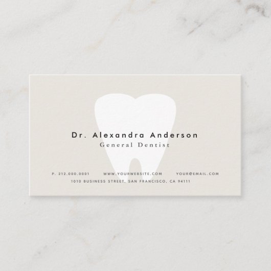 Visite Carte de rendez-vous Dentist Modern Light Beige (Devant)