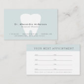 Visite Carte de rendez-vous Dentist Modern Light Blue (Devant / Derrière)