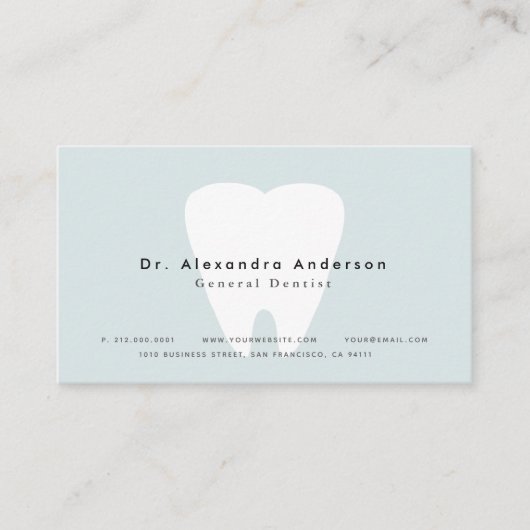 Visite Carte de rendez-vous Dentist Modern Light Blue (Devant)