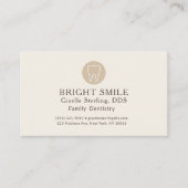 Visite Carte de rendez-vous dentiste moderne beige clair (Devant)
