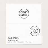 Visite Carte de rendez-vous du logo de conception simple (Extérieur déplié)