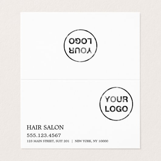 Visite Carte de rendez-vous du logo de conception simple (Extérieur déplié)