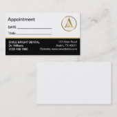 Visite Carte de rendez-vous du logo professionnel (Devant / Derrière)