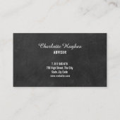 Visite Carte de rendez-vous du tableau de bord de script  (Dos)