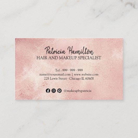 Visite Carte de rendez-vous élégante à flush flush Script (Dos)