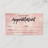 Visite Carte de rendez-vous élégante à flush flush Script (Devant)