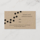 Visite Carte de rendez-vous en papier kraft Rustique patt (Devant)