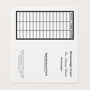 Visite Carte de rendez-vous Esthétique