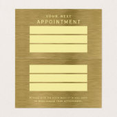 Visite Carte de rendez-vous Faux Gold Metal Texture (Intérieur déplié)