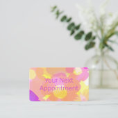 Visite Carte de rendez-vous fleur d'été (Debout devant)