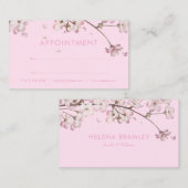 Visite Carte de rendez-vous florale en fleurs délicates (Devant / Derrière)